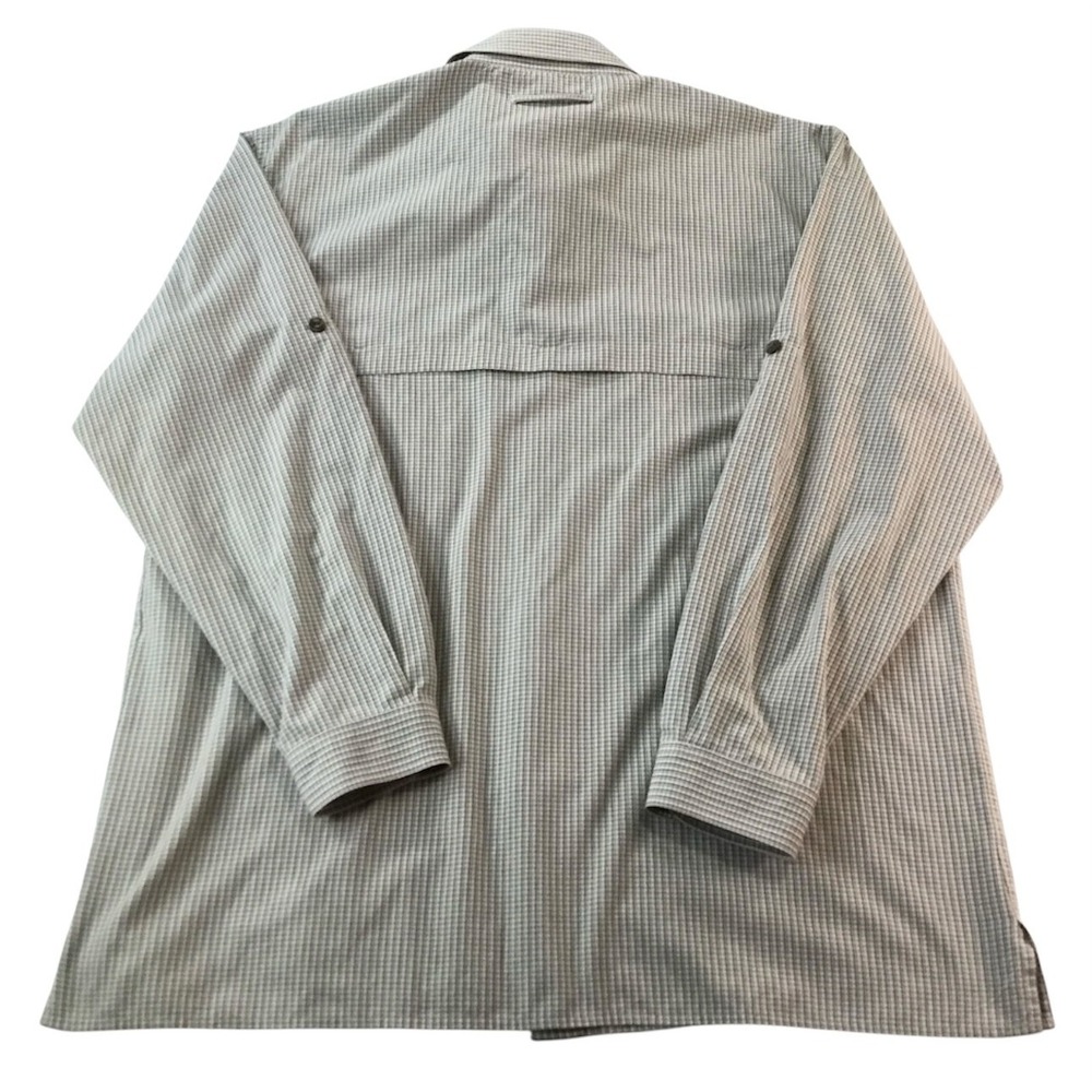 Ruff Hewn Shirt Mens XL Button Up Gingham Pockets Casual Vented Mesh LS Outdoors - Picture 11 of 11
